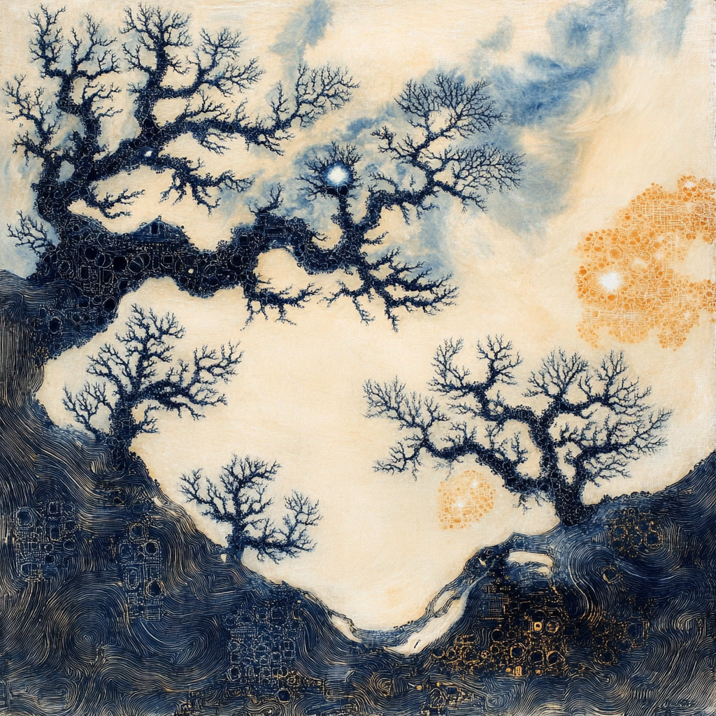 硯の滴りが天の川を浄化する暁